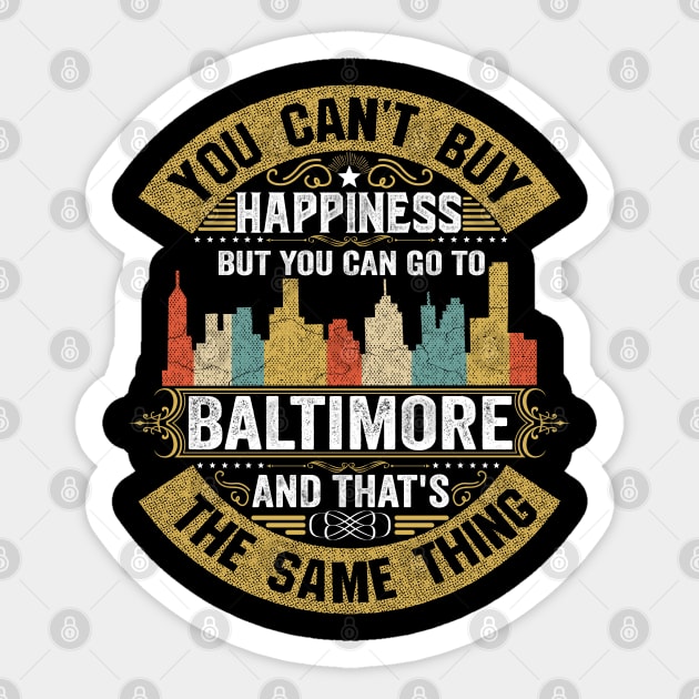 USA City Baltimore City T-Shirt I Love Baltimore Flag Maryland State Home City Baltimore Map Native American USA Flag Sticker by BestSellerDesign